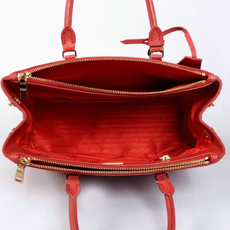 2014 Prada saffiano calfskin 33cm tote BN2274 red